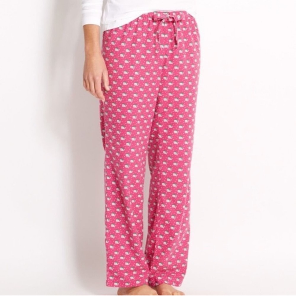 Vineyard Vines Pajama Lounge Pants Pink Whale - S